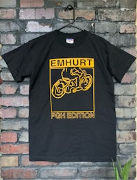 a black t - shirt with the word emmurt on it